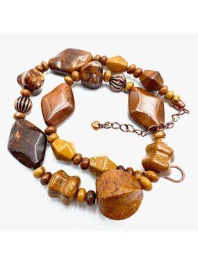 Jay King Mine Finds DTR Copper Brown Gemstone Necklace Size 16 - 18 Inch